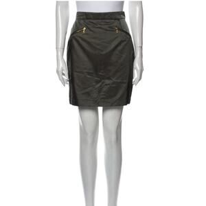 Sonia Bogner Satin Green Bodycon Sheath Skirt - US 8